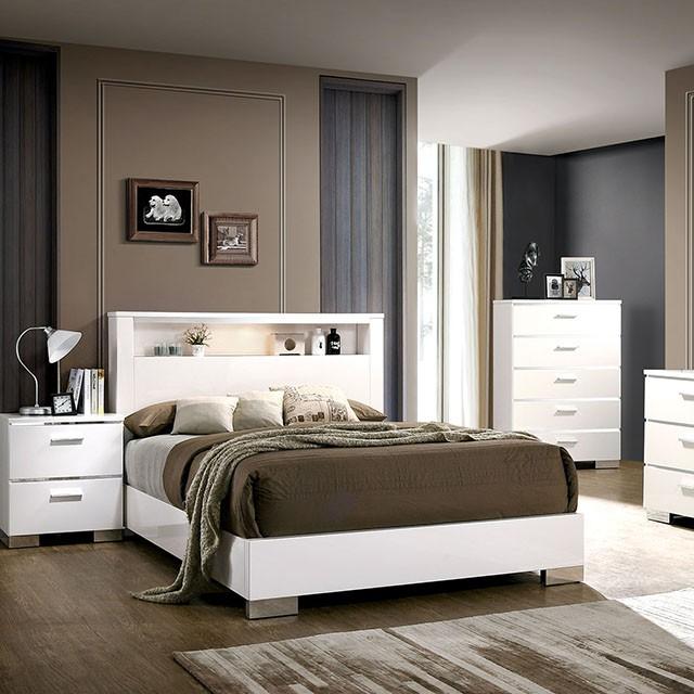 Malte White E.King Bed image