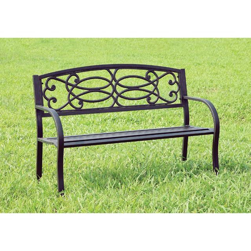 POTTER Black Patio Steel Bench image