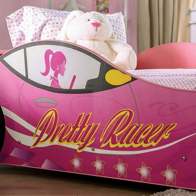 PRETTY GIRL CAR BED Twin Bed, Pink