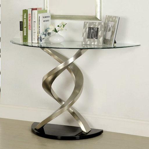 NOVA Satin Plated/Black Sofa Table image