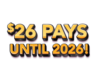 Your coupon is on its way to your inbox! $26 pays until 2025! Check your email for your coupon.